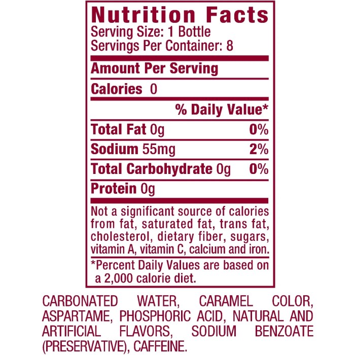 Dr pepper nutrition facts