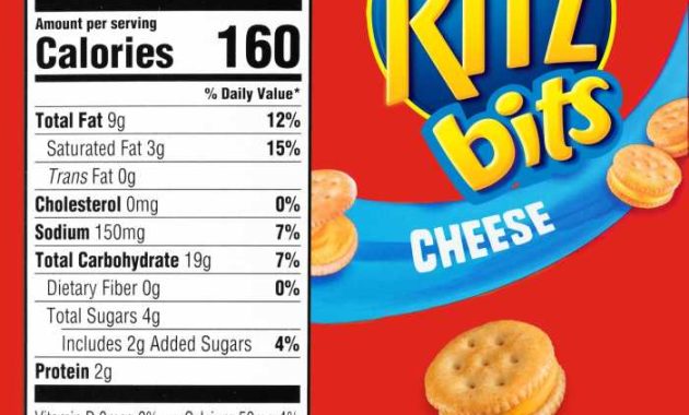 Ritz Crackers Nutrition Facts A Comprehensive Guide