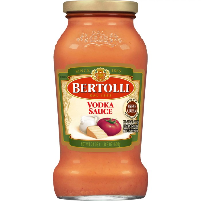 Vodka bertolli creamy