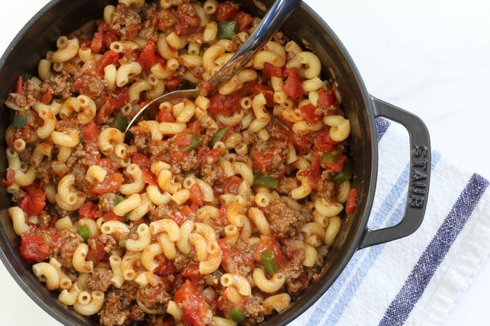 Beef macaroni recipe tomato sauce