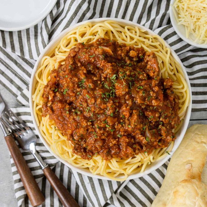 Basic spaghetti meat sauce recipe